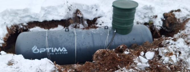 Сложно ли установить газгольдер зимой?