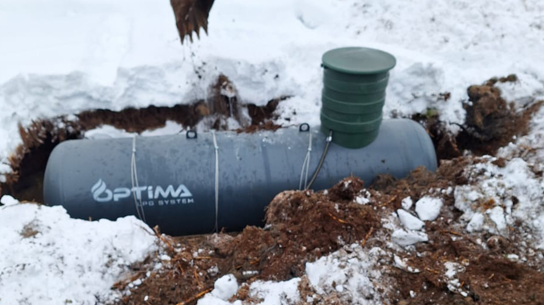 Сложно ли установить газгольдер зимой?